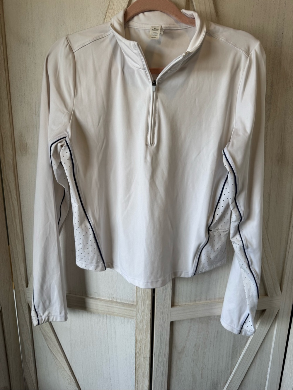 White Women's Quarter-Zip Active Jacket